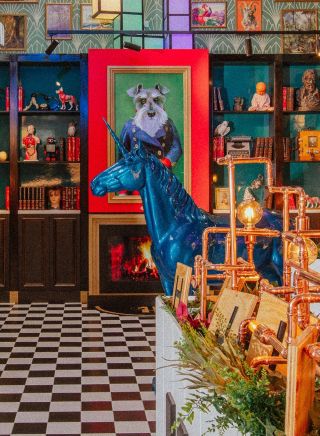 Foyer of the Hijinx Hotel, Alexandria